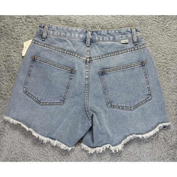 Billabong Womens Sz 27 Jean Shorts Distressed High Waist How Bout‎ That 27x5 NWT - Picture 2 of 11